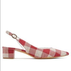 Mansur Gavriel | Red Gingham Slingback
